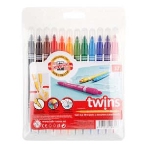School twin tip fibre pens 1023